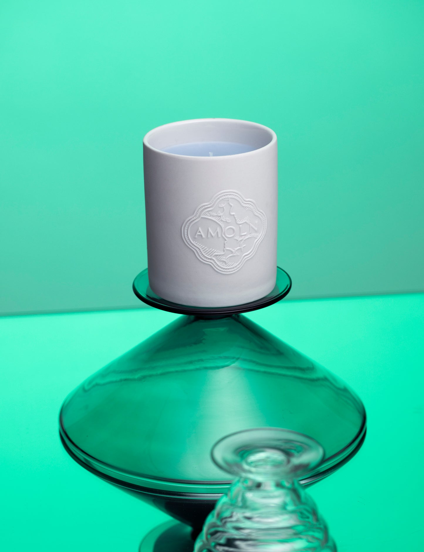 AMOLN White Ceramic Candle, 320g