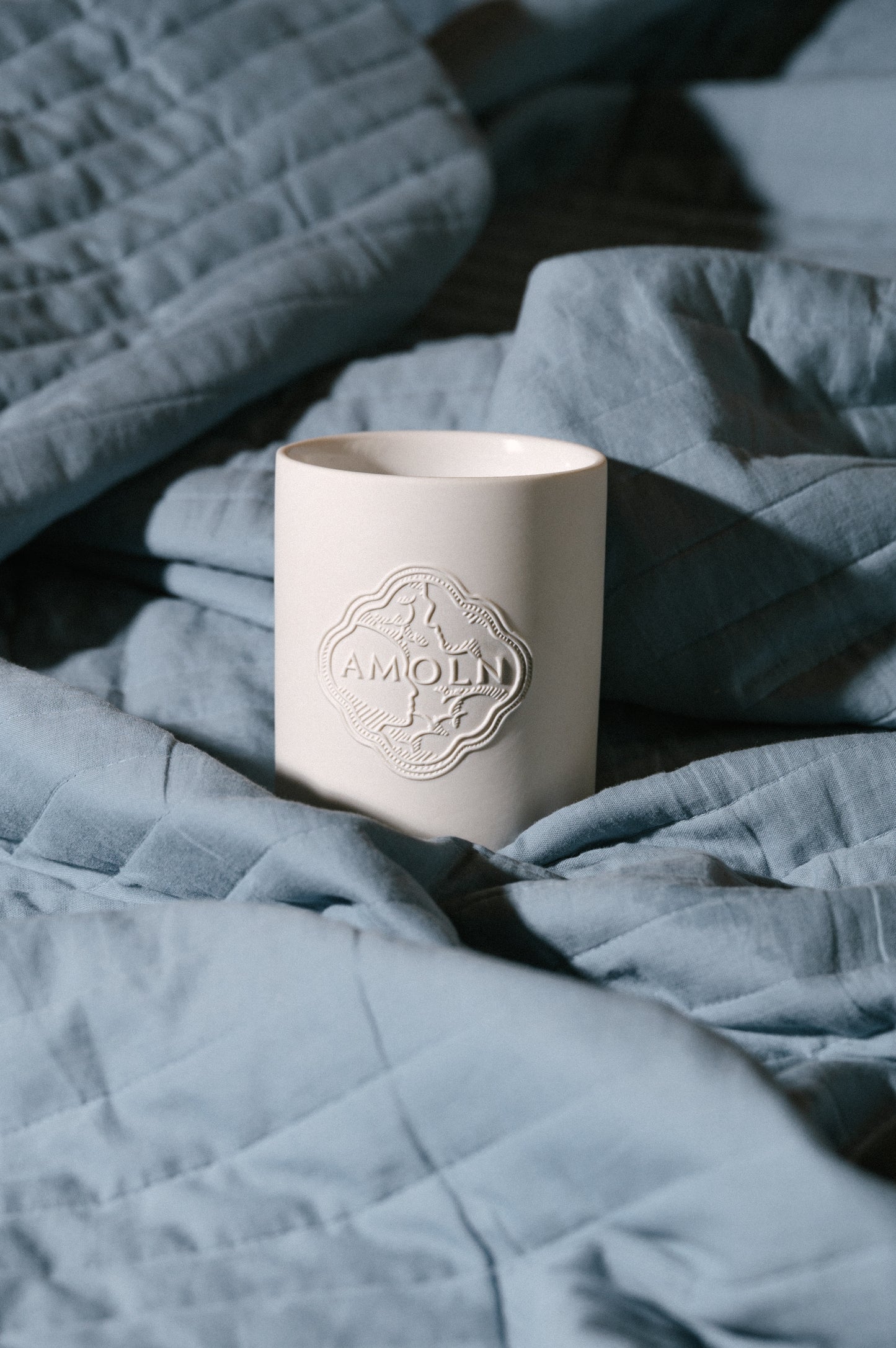 AMOLN White Ceramic Candle, 320g